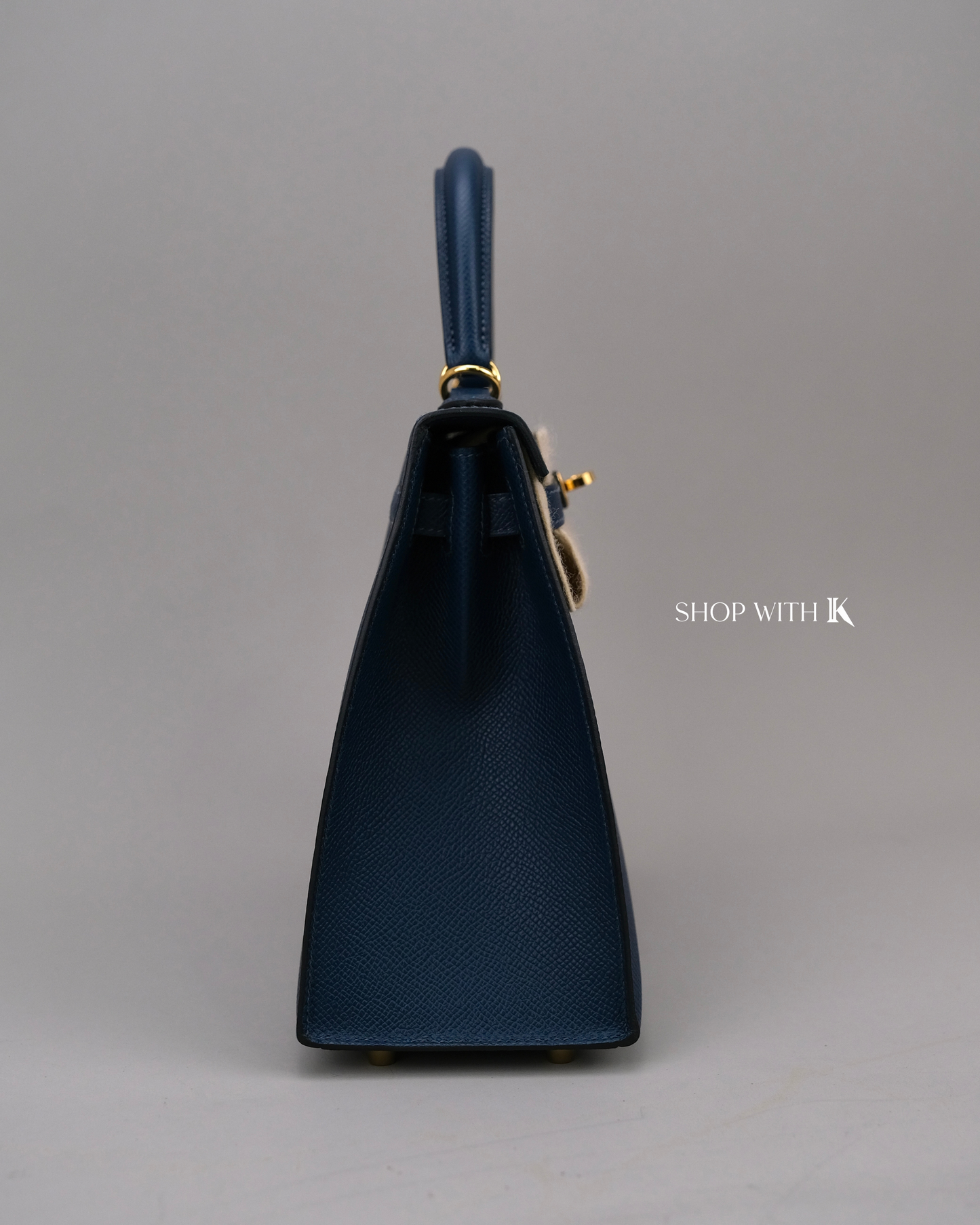 Hermes Kelly 25 Bleu de Prusse GHW