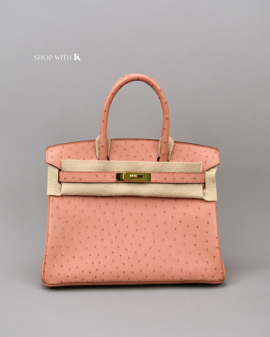 Hermes Birkin 30 Ostrich Terre Cuite GHW