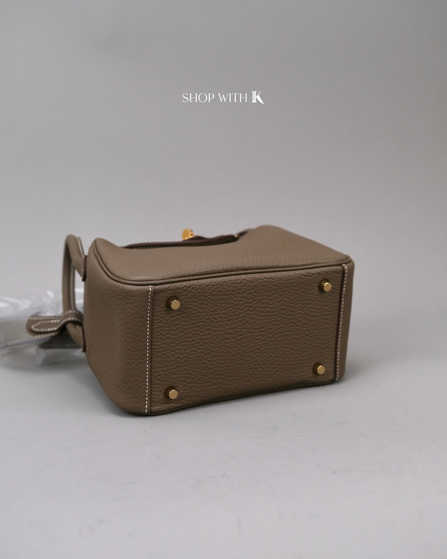 Hermes Mini Lindy Etoupe GHW