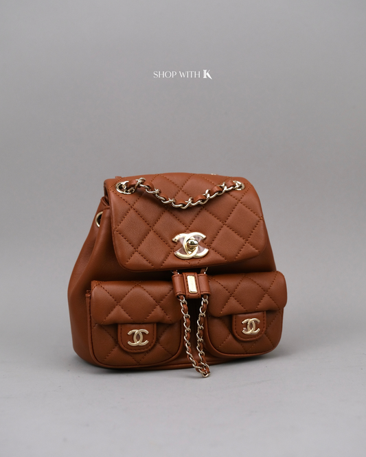Chanel Duma Backpack Mini Caramel CGHW