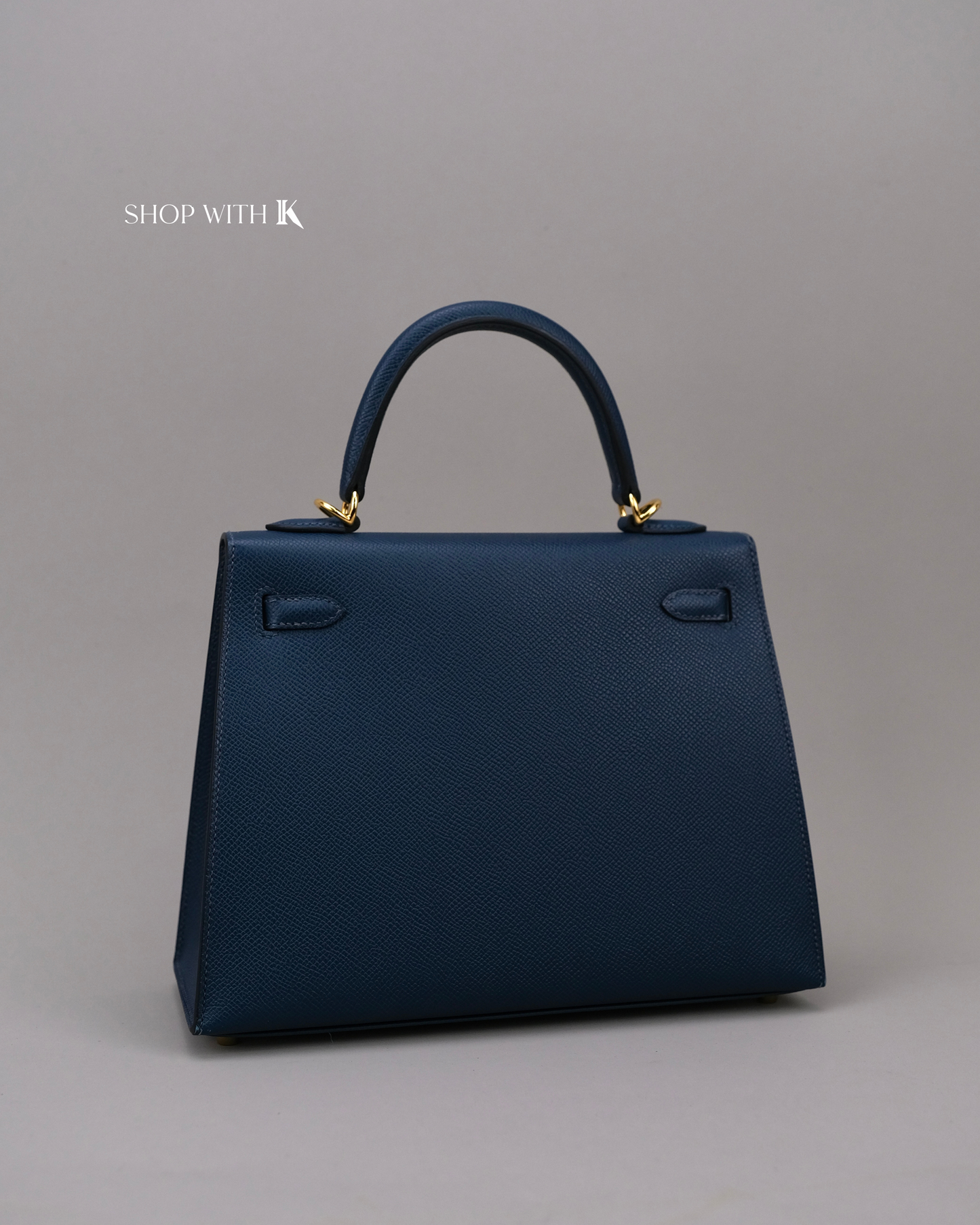 Hermes Kelly 25 Bleu de Prusse GHW