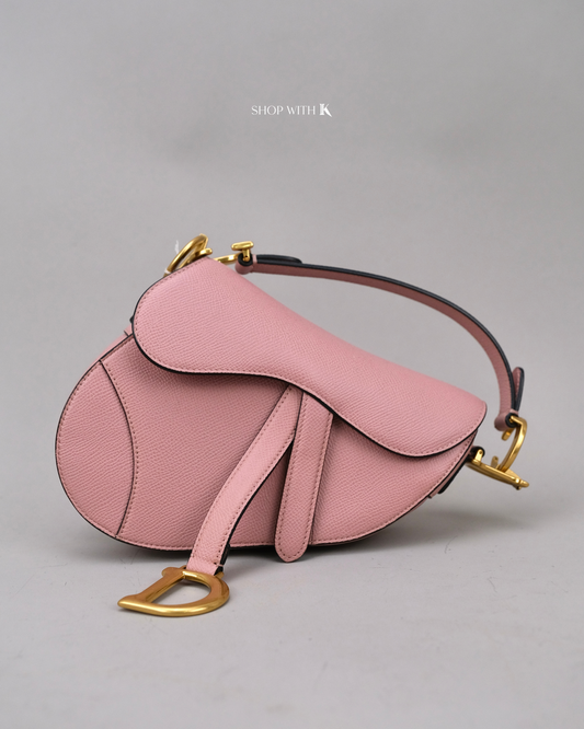 Dior Mini Saddle Pink GHW