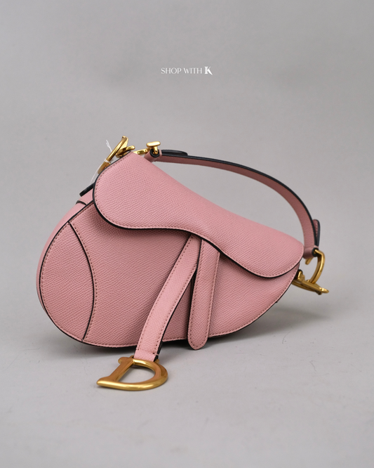Dior Mini Saddle Pink GHW