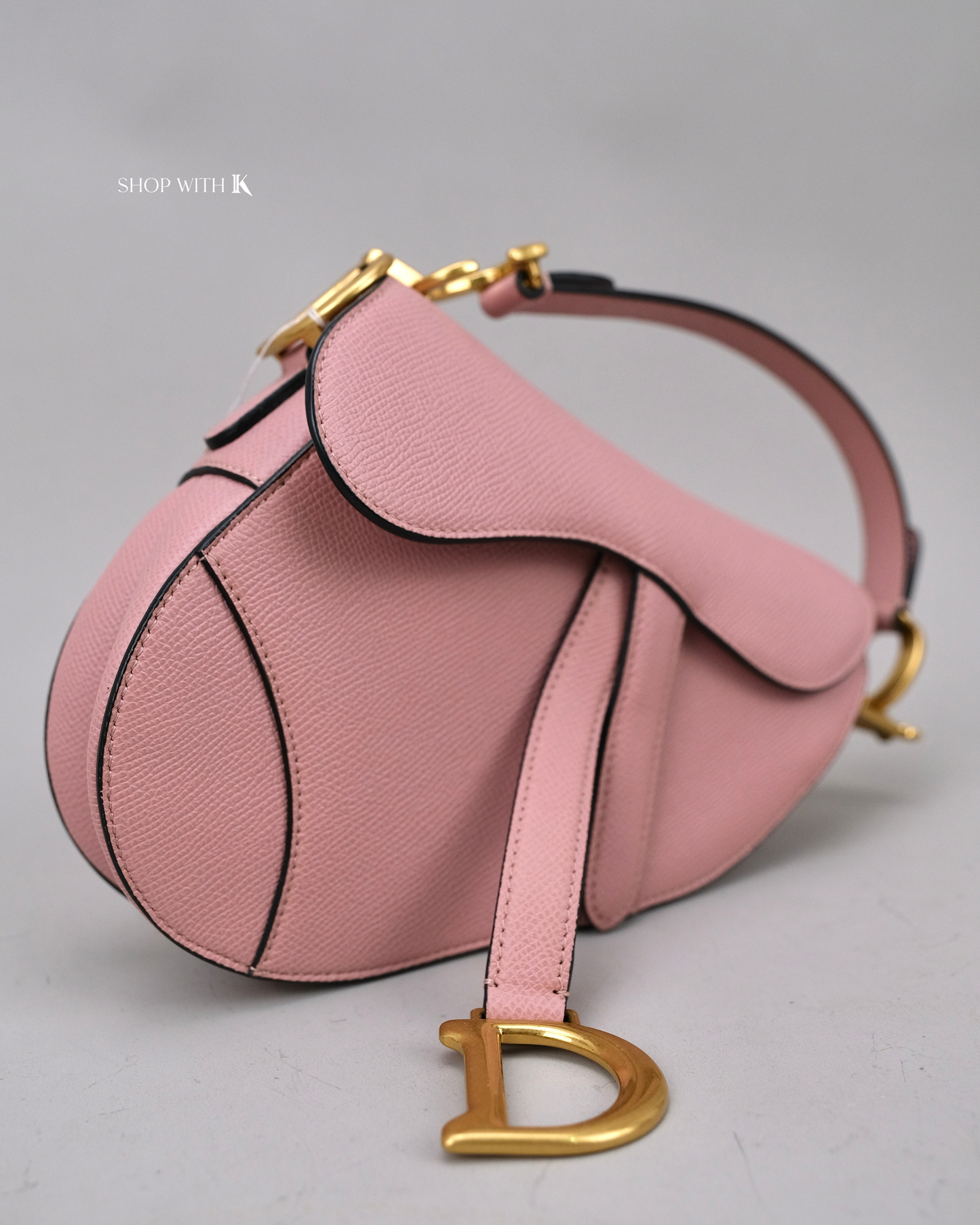 Dior Mini Saddle Pink GHW