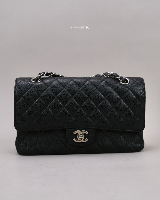 Chanel Classic Medium Flap Caviar Black SHW