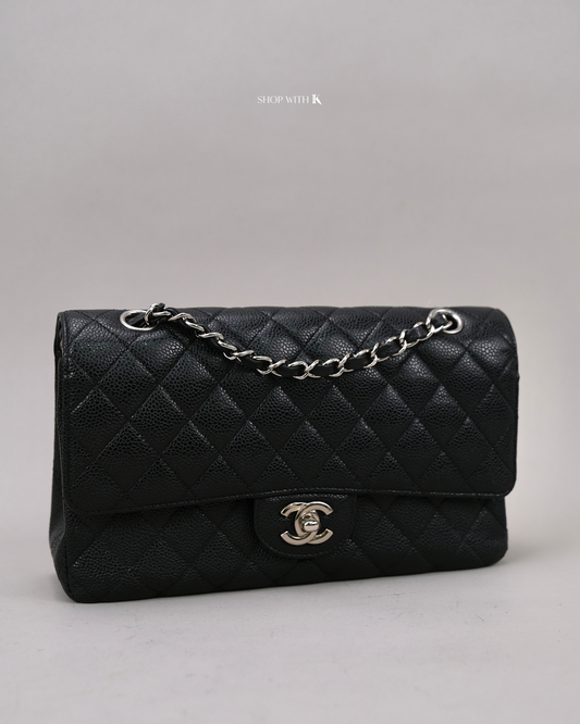 Chanel Classic Medium Flap Caviar Black SHW