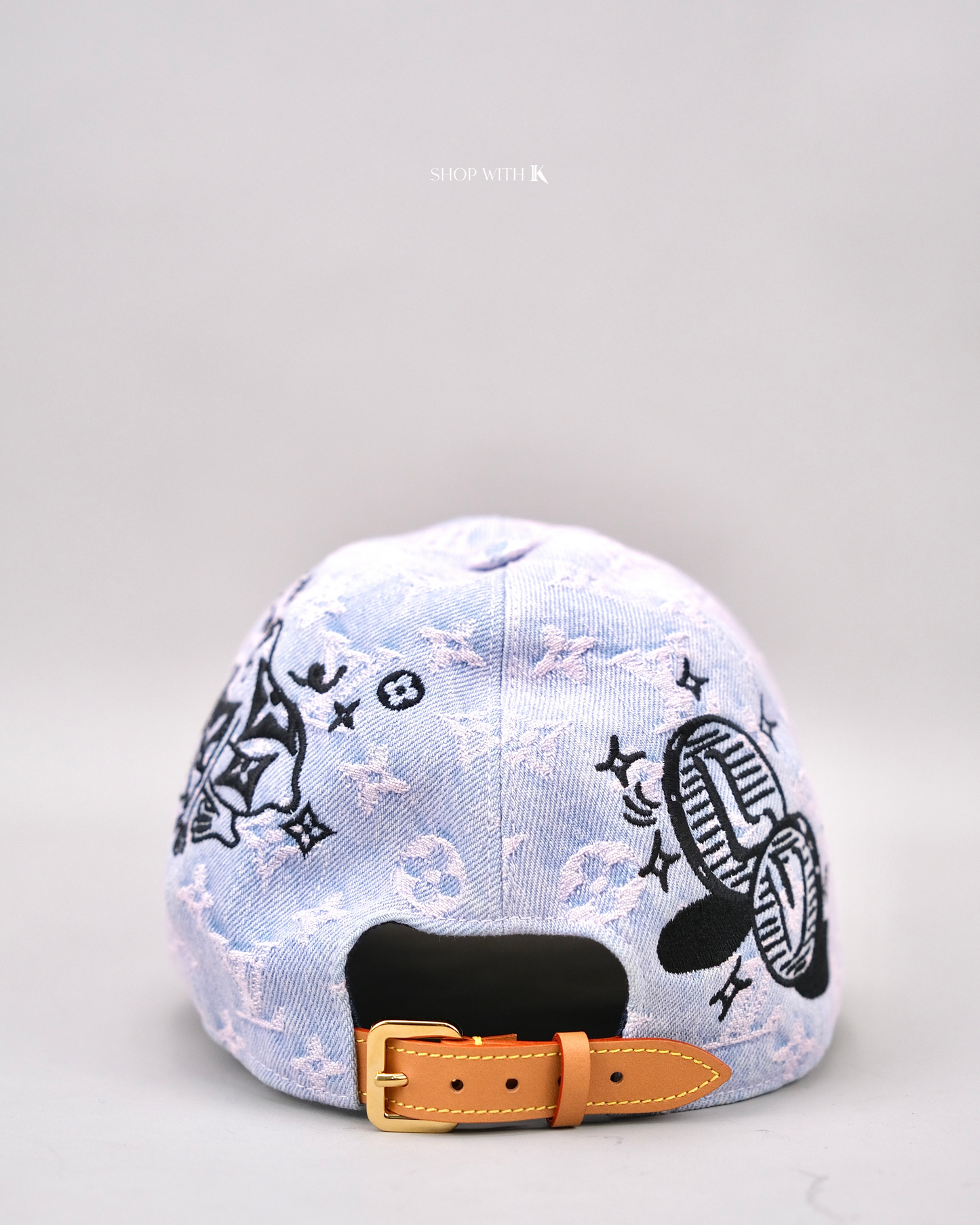 Louis Vuitton Cap Monogram Denim Pink