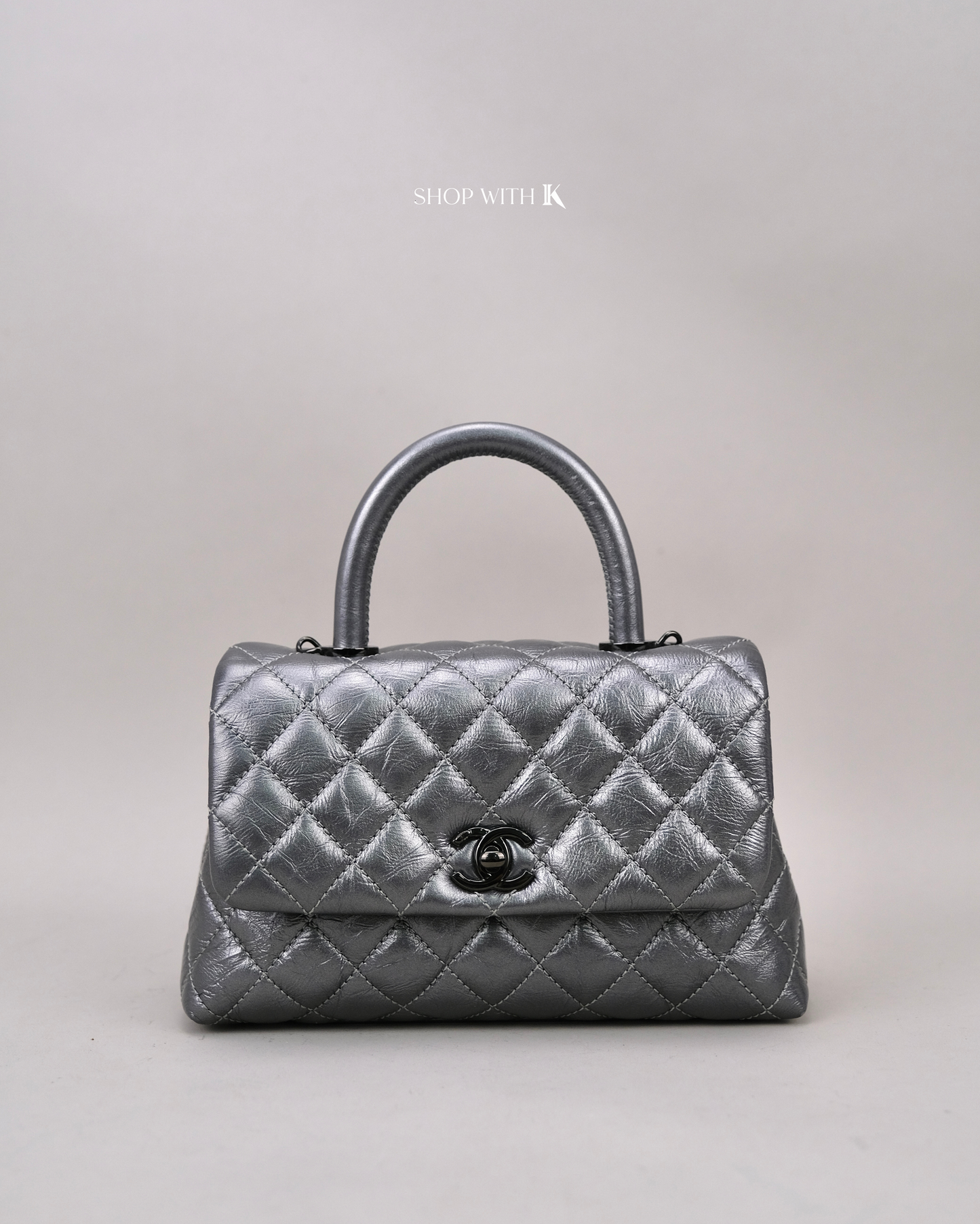 Chanel Small Coco Handle Silver