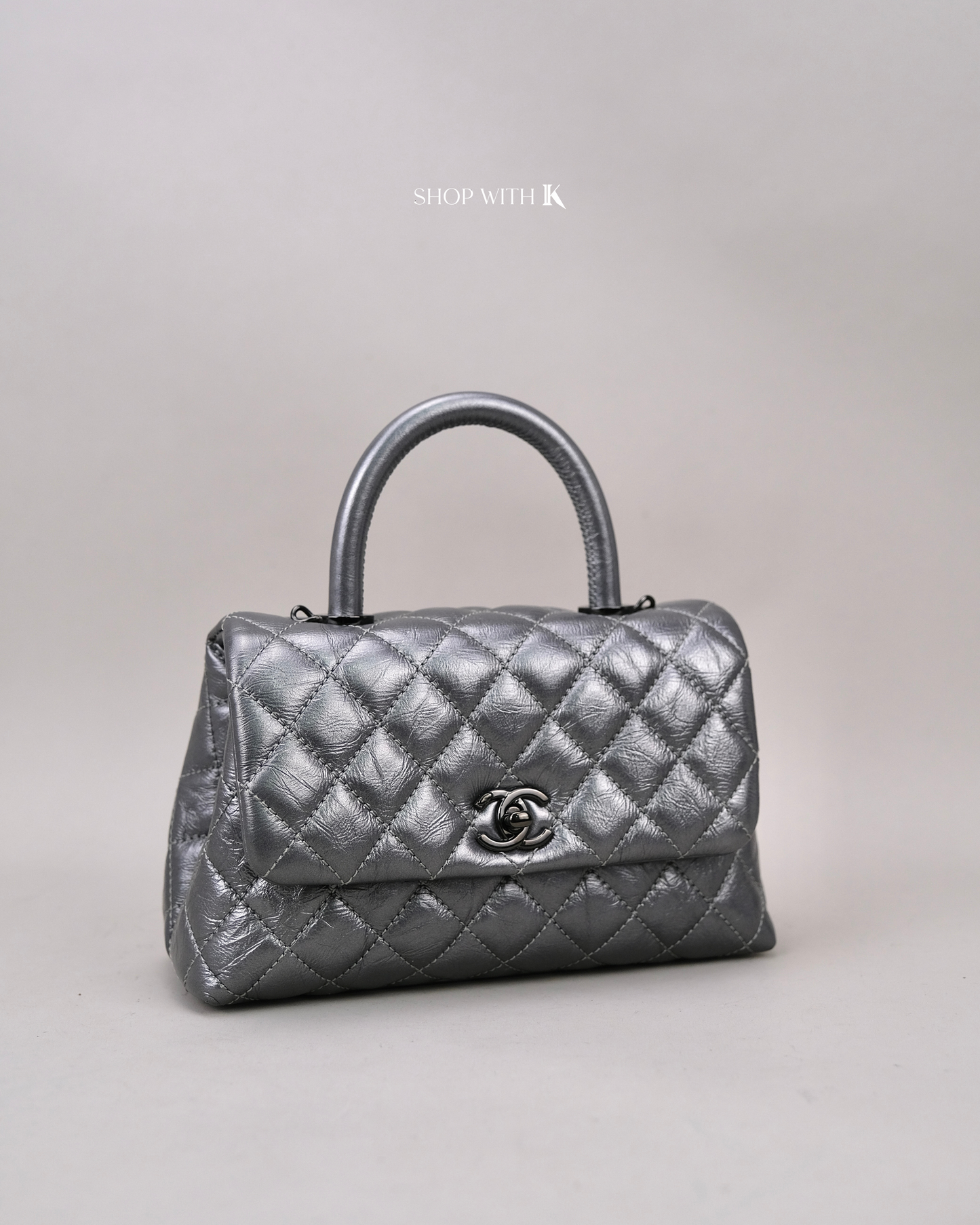 Chanel Small Coco Handle Silver