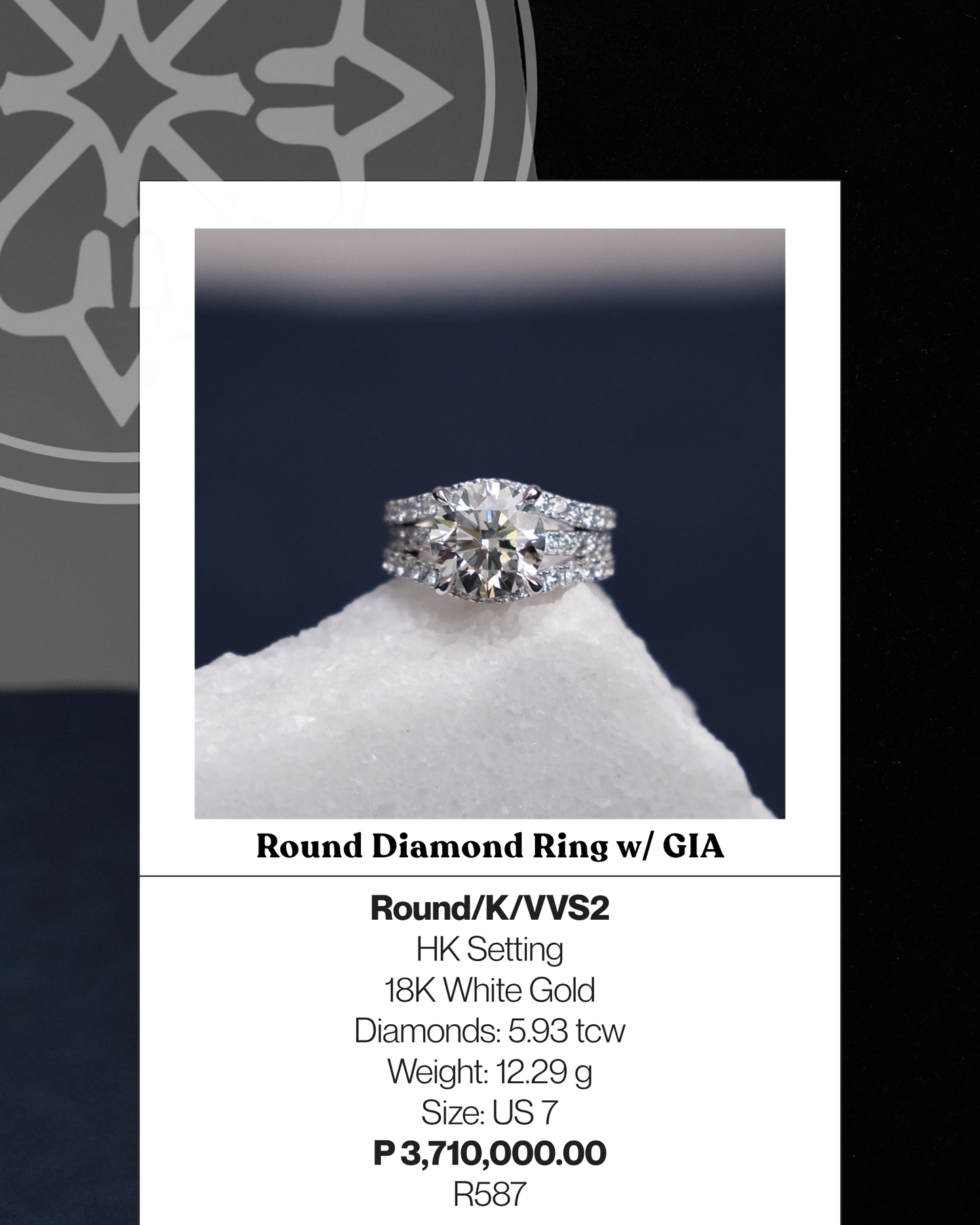 Round Diamond Ring w/ GIA