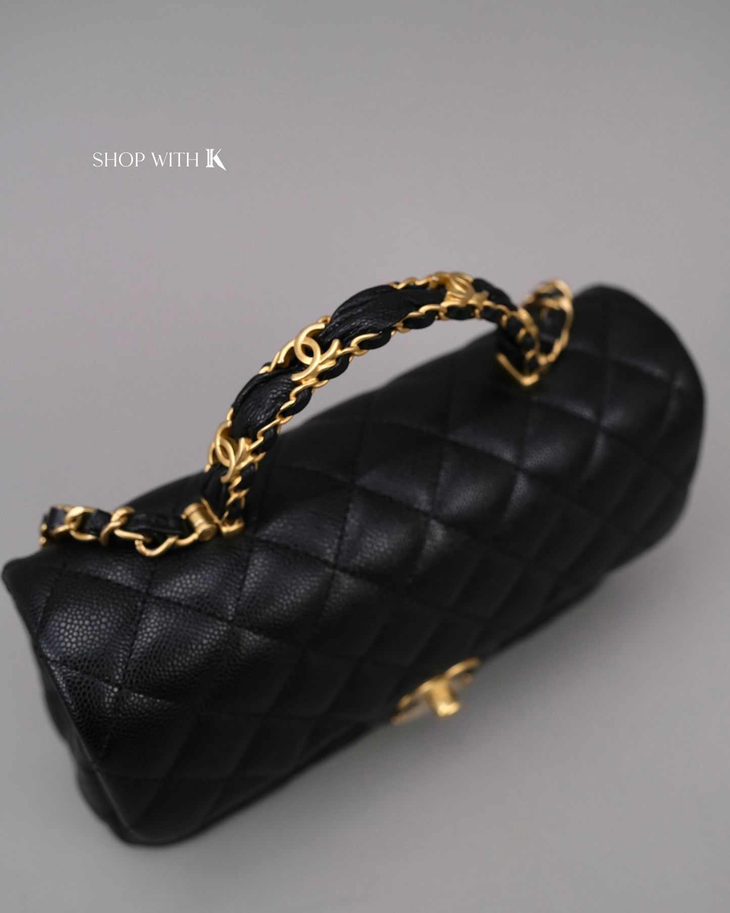 Chanel Small Top Handle Flap Black GHW