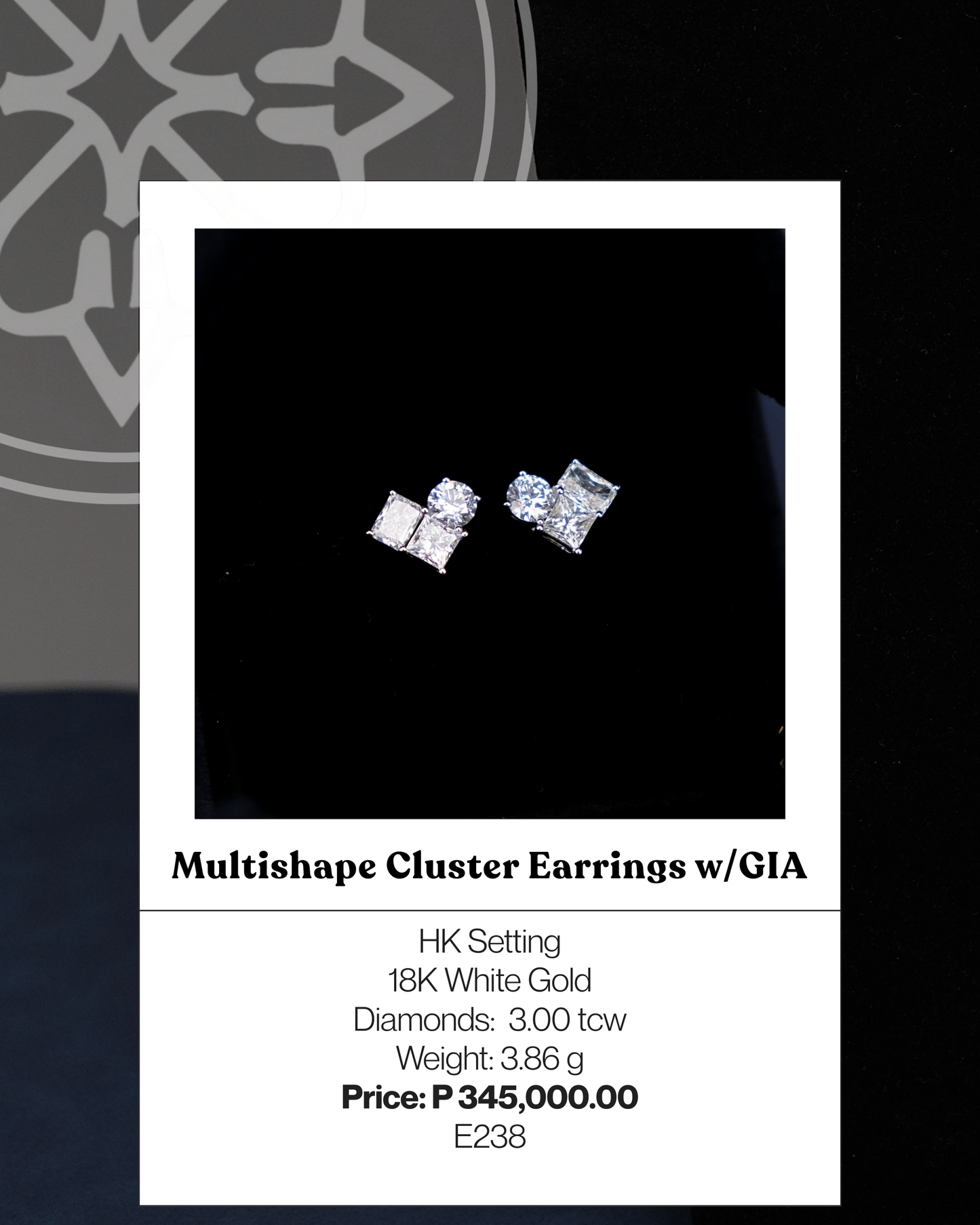 Multishape Cluster Earrings w/ GIA