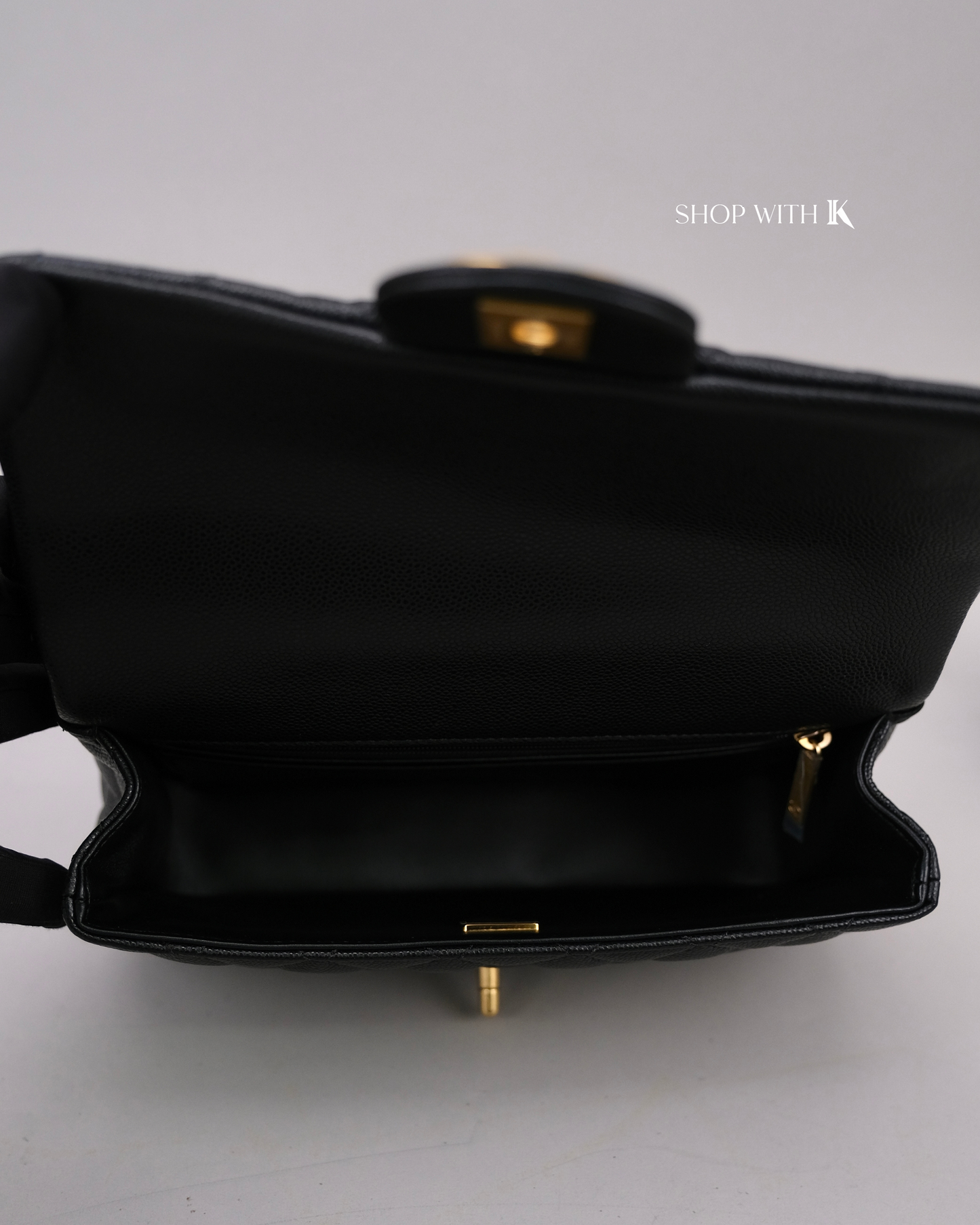 Chanel Small Top Handle Flap Black GHW
