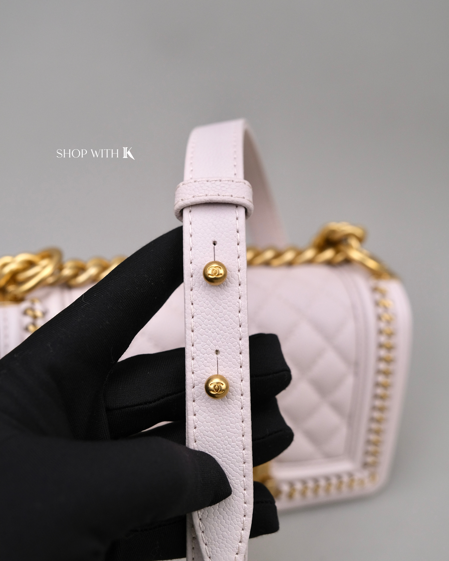 Chanel Boy Chain Around Flap Light Pink GHW
