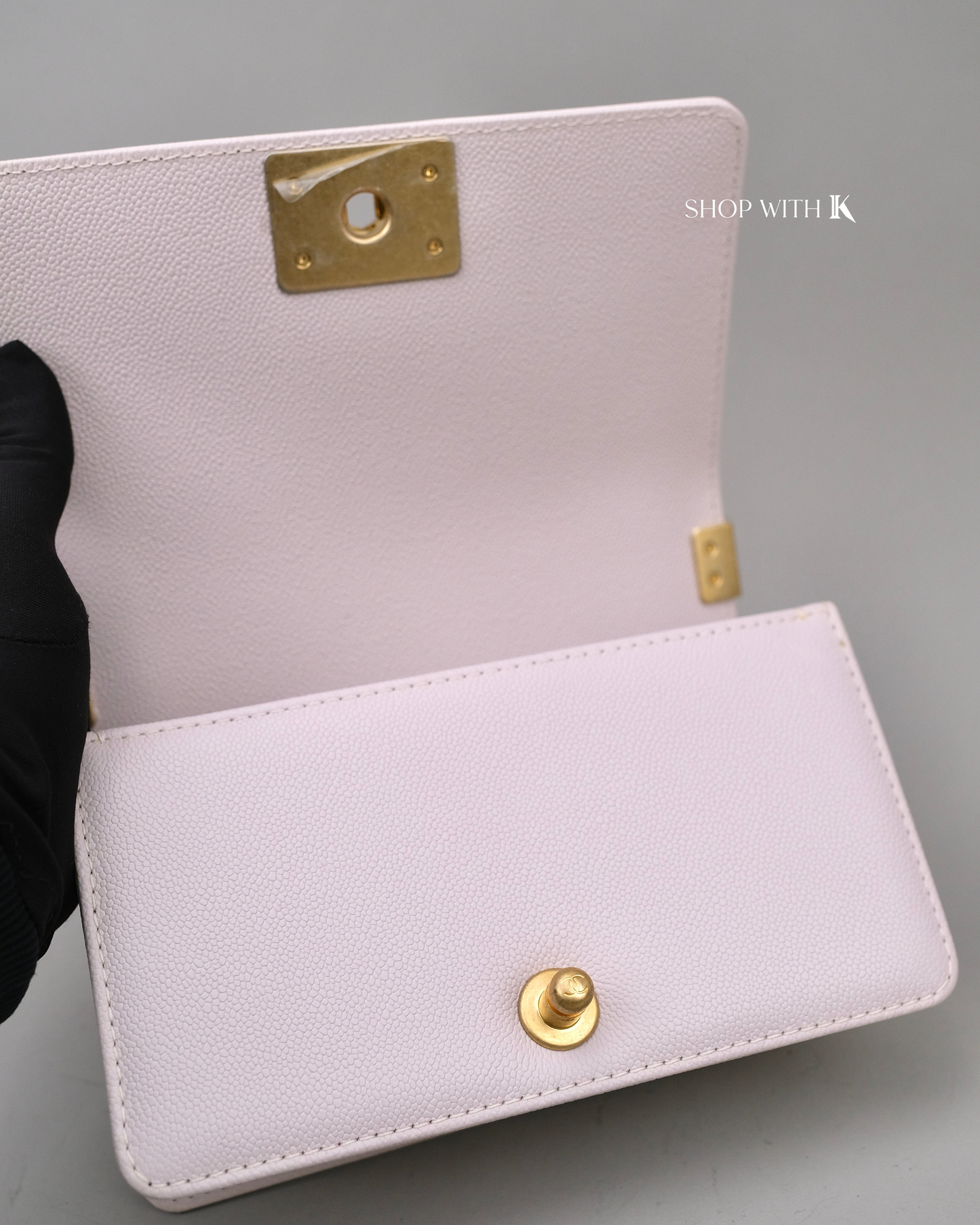 Chanel Boy Chain Around Flap Light Pink GHW