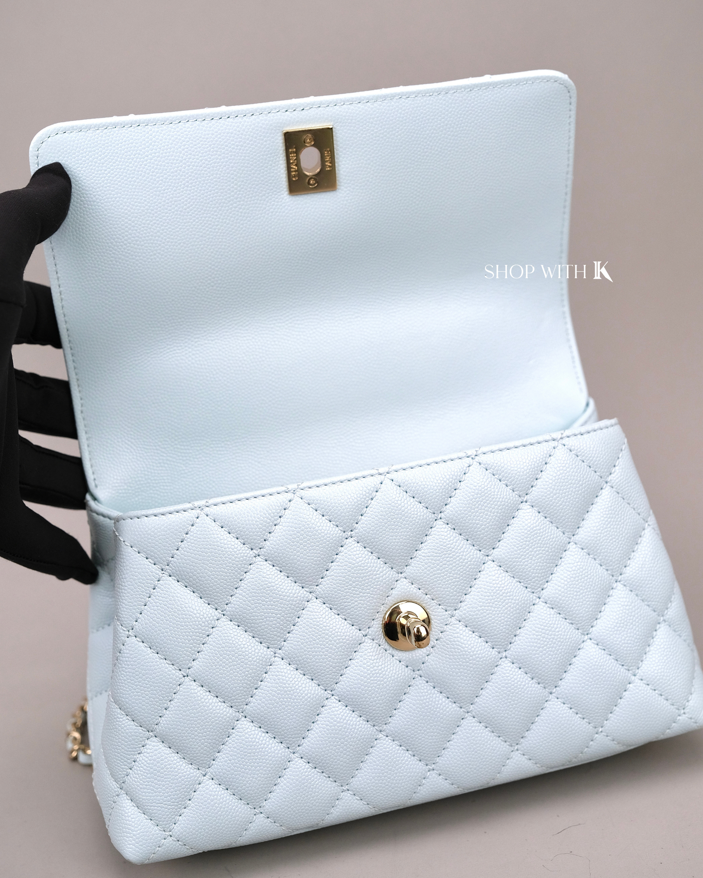Chanel Small Coco Light Blue CGHW