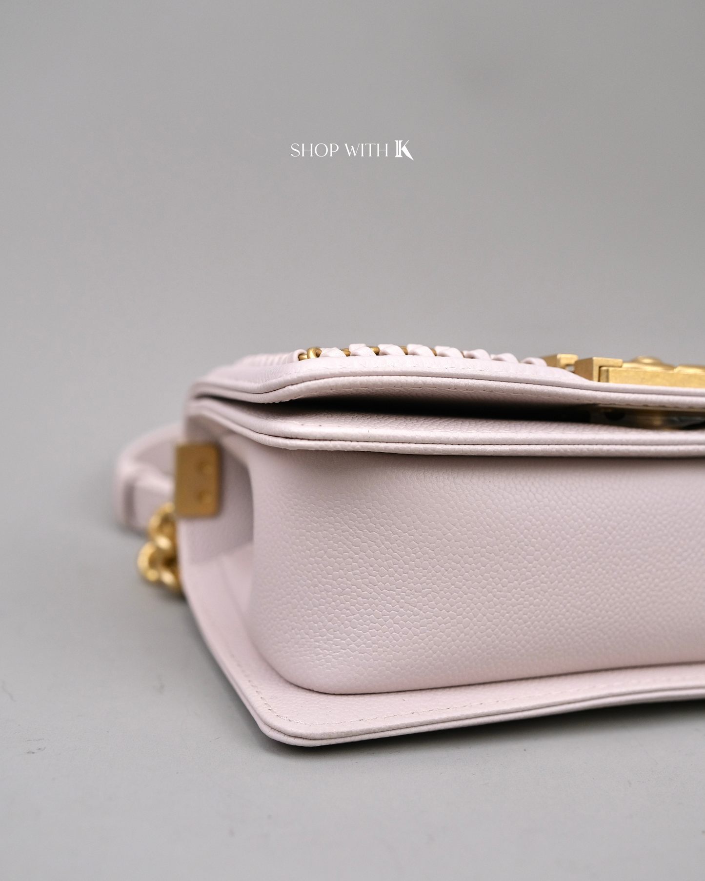 Chanel Boy Chain Around Flap Light Pink GHW