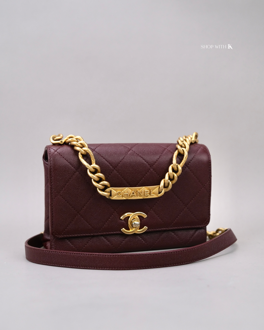 Chanel 21B Seasonal Flap Burgundy GHW