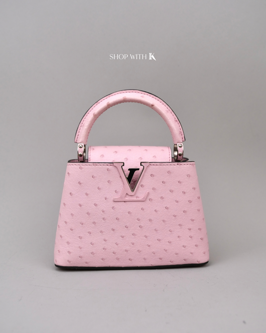 Louis Vuitton Mini Capucine Ostrich Pink