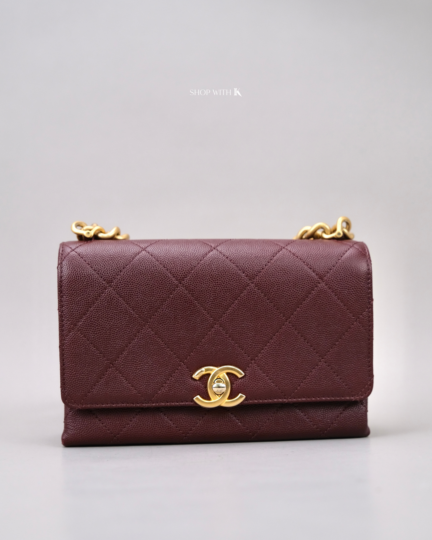Chanel 21B Seasonal Flap Burgundy GHW