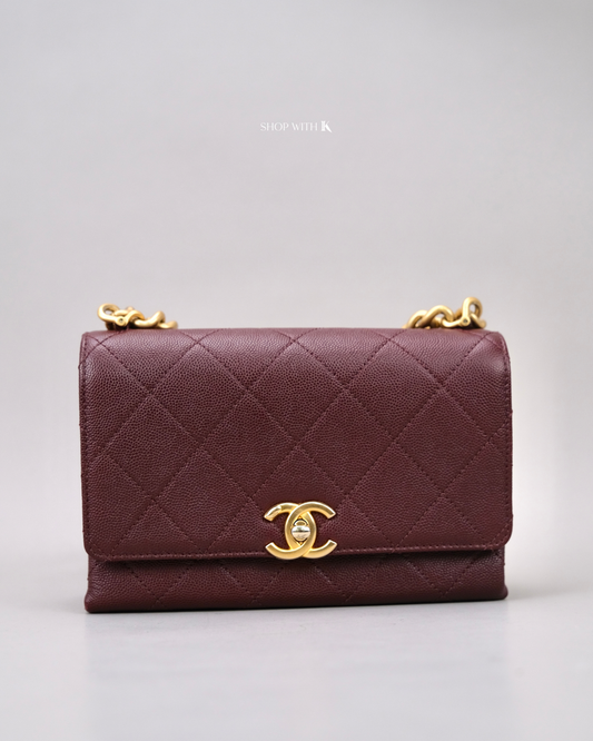 Chanel 21B Seasonal Flap Burgundy GHW
