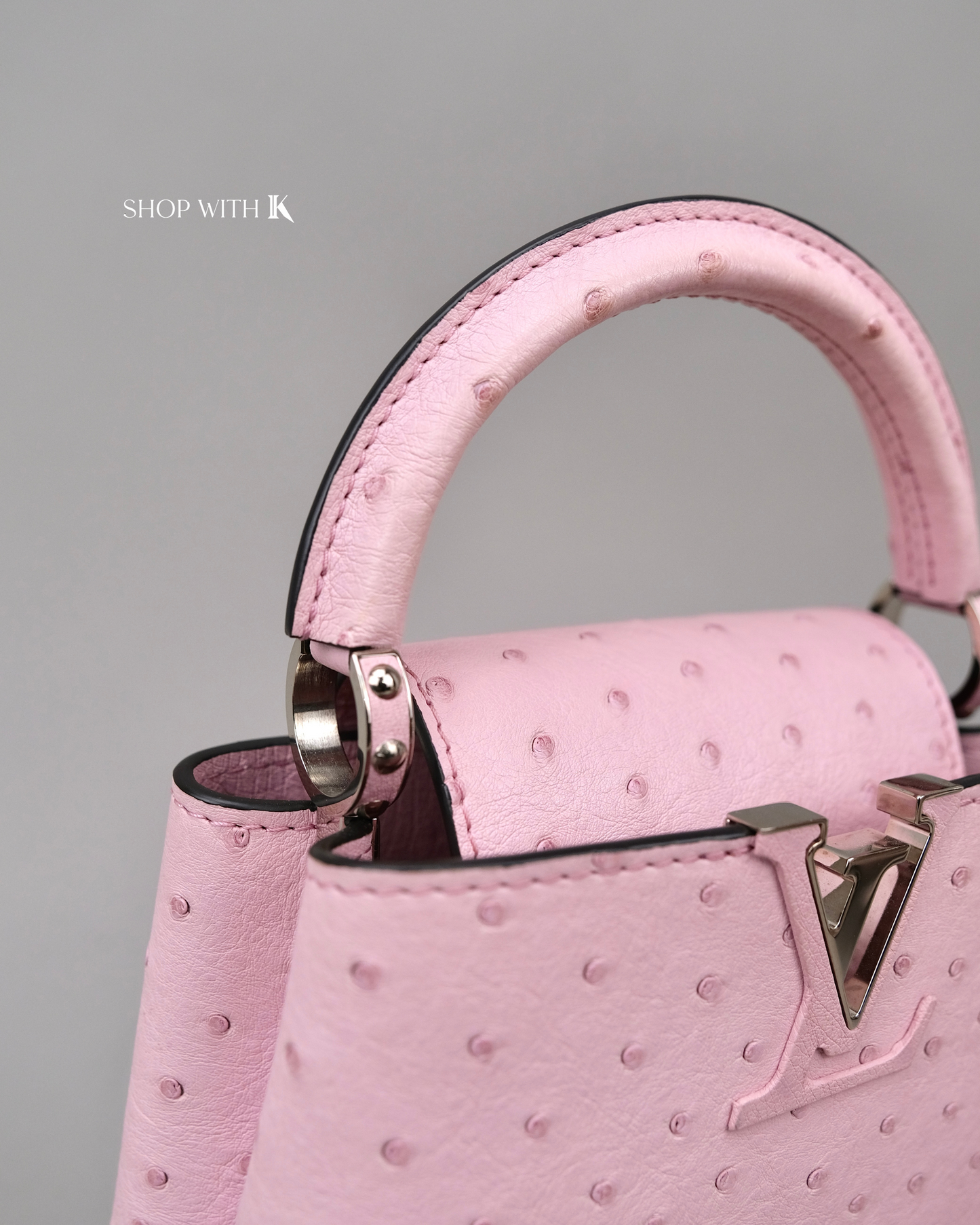 Louis Vuitton Mini Capucine Ostrich Pink
