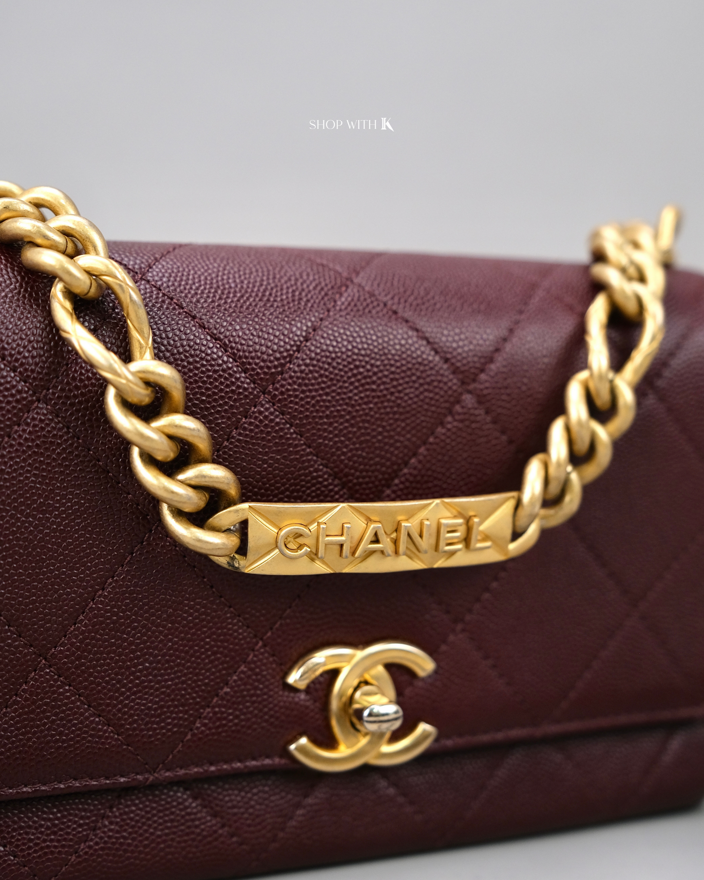 Chanel 21B Seasonal Flap Burgundy GHW