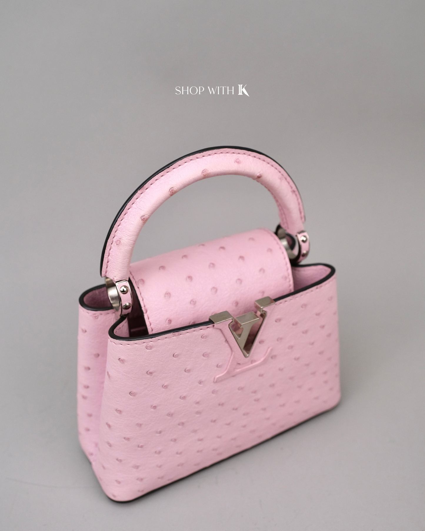 Louis Vuitton Mini Capucine Ostrich Pink