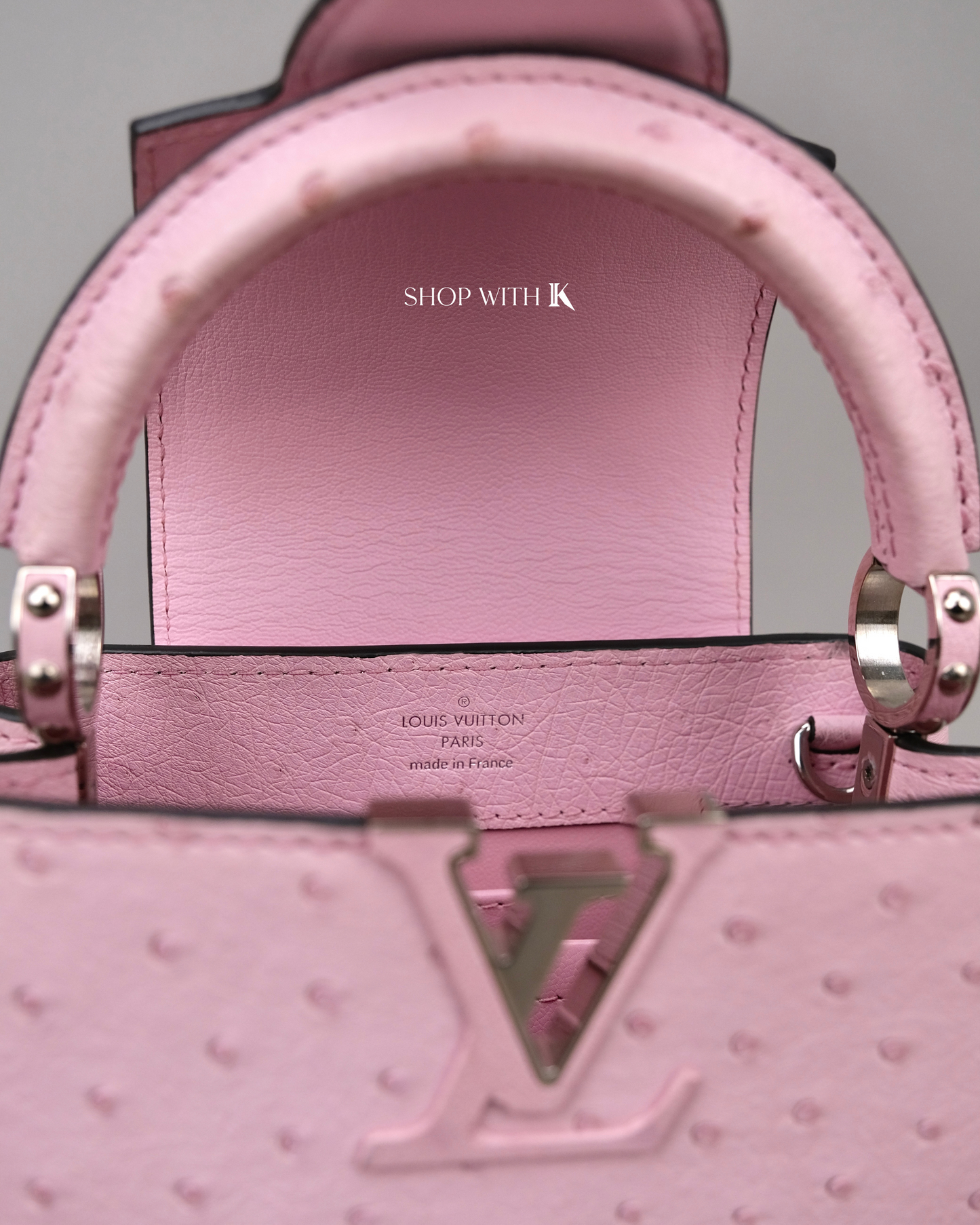 Louis Vuitton Mini Capucine Ostrich Pink