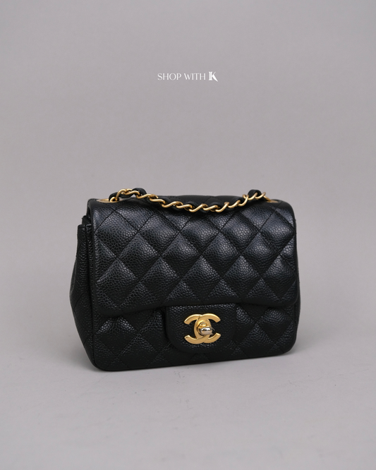 Chanel Mini Square Flap Black GHW