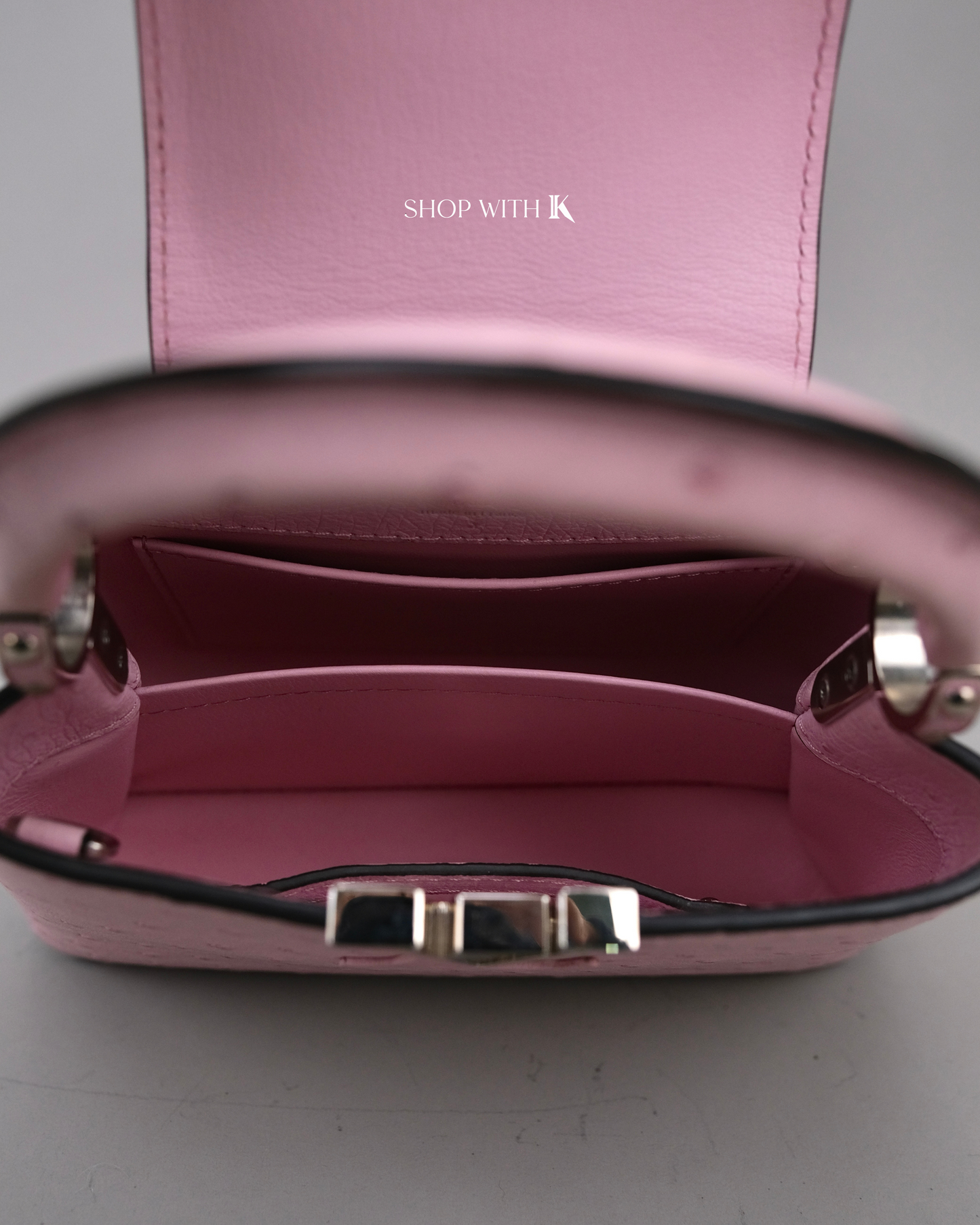 Louis Vuitton Mini Capucine Ostrich Pink