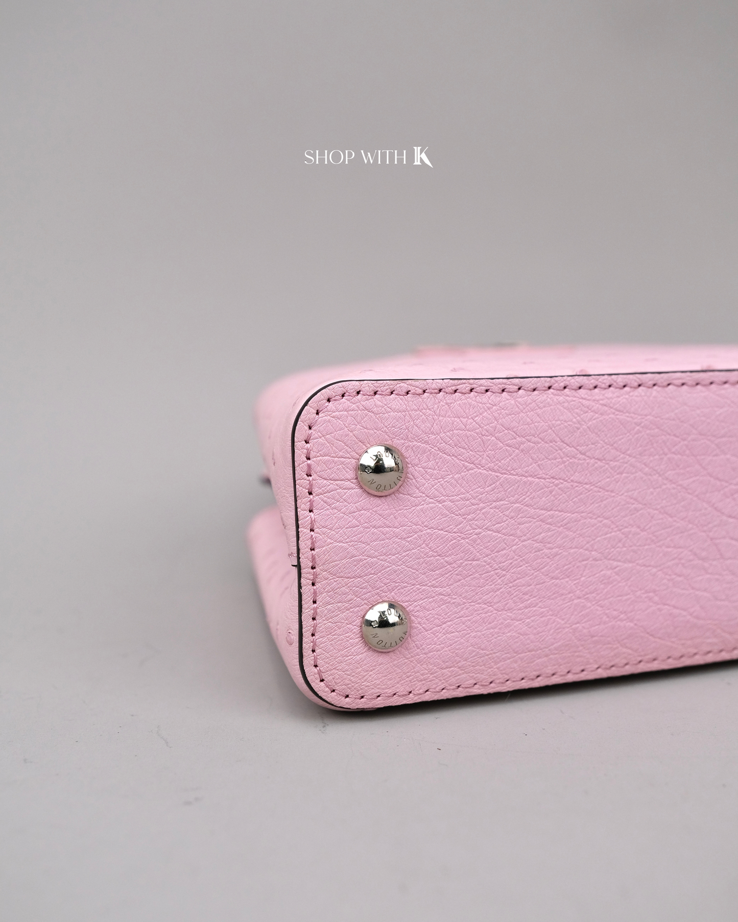 Louis Vuitton Mini Capucine Ostrich Pink