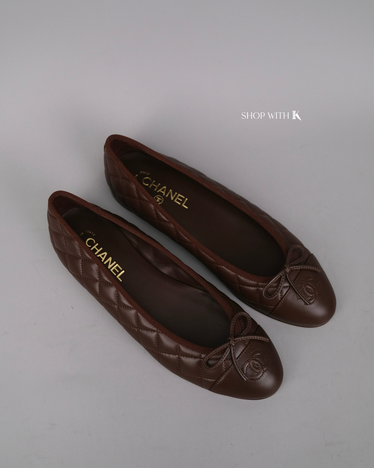 Chanel Ballet Flats Dark Brown