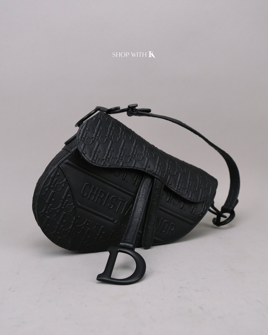 Dior Saddle Medium Black Oblique