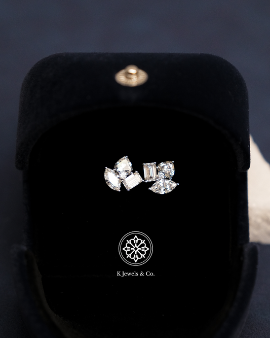 Cluster Multishape Earrings w/ GIA