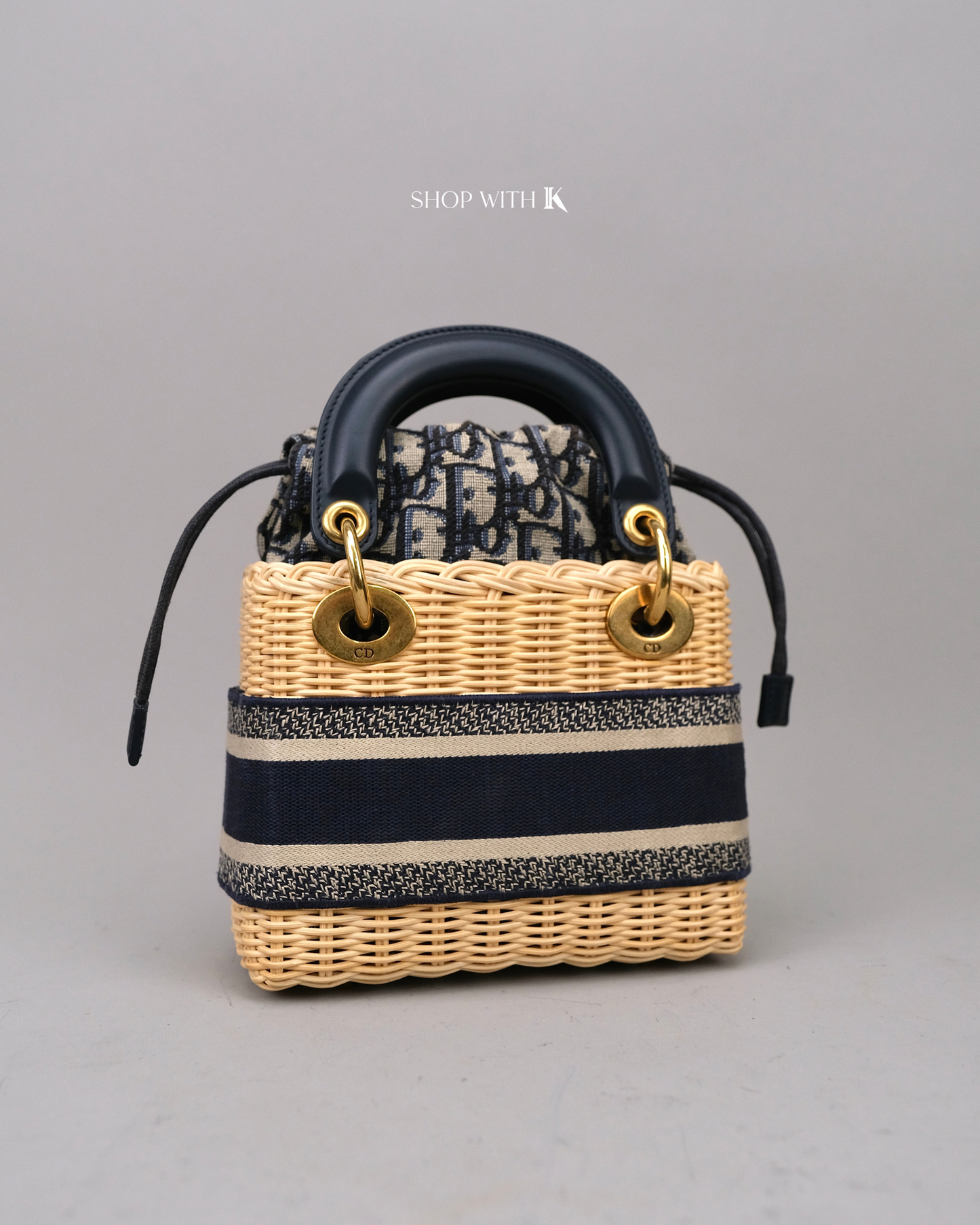 Dior Lady Mini Wicker GHW