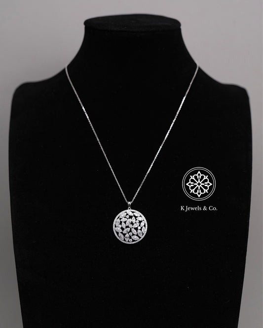 Round Diamond Pendant w/ Chain