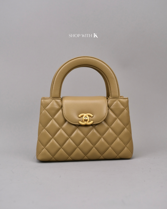 Chanel Mini Kelly Dark Beige GHW