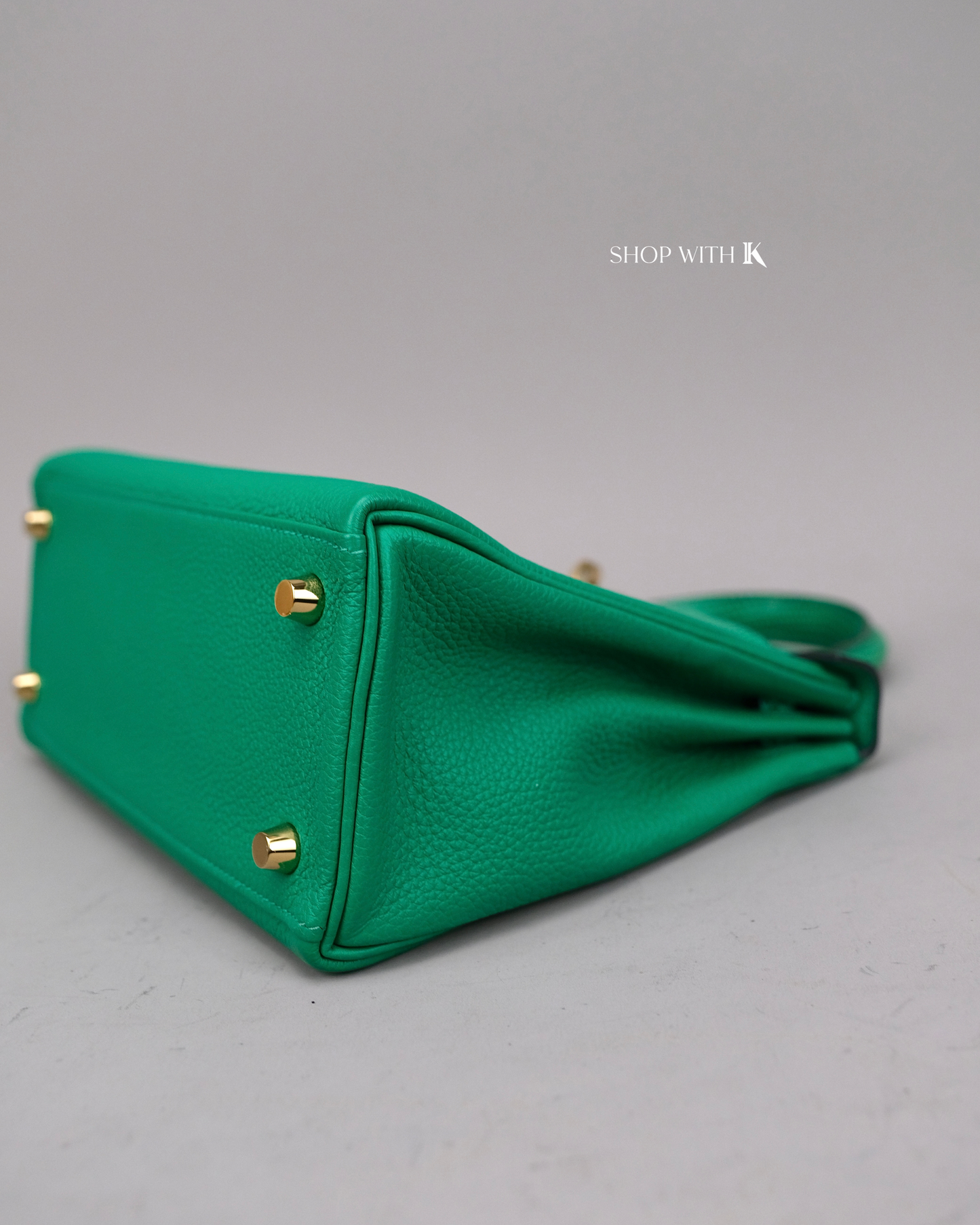 Hermes Kelly 25 Vert Menthe Lizard Touch GHW