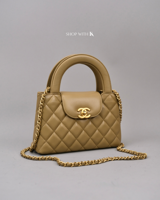 Chanel Mini Kelly Dark Beige GHW