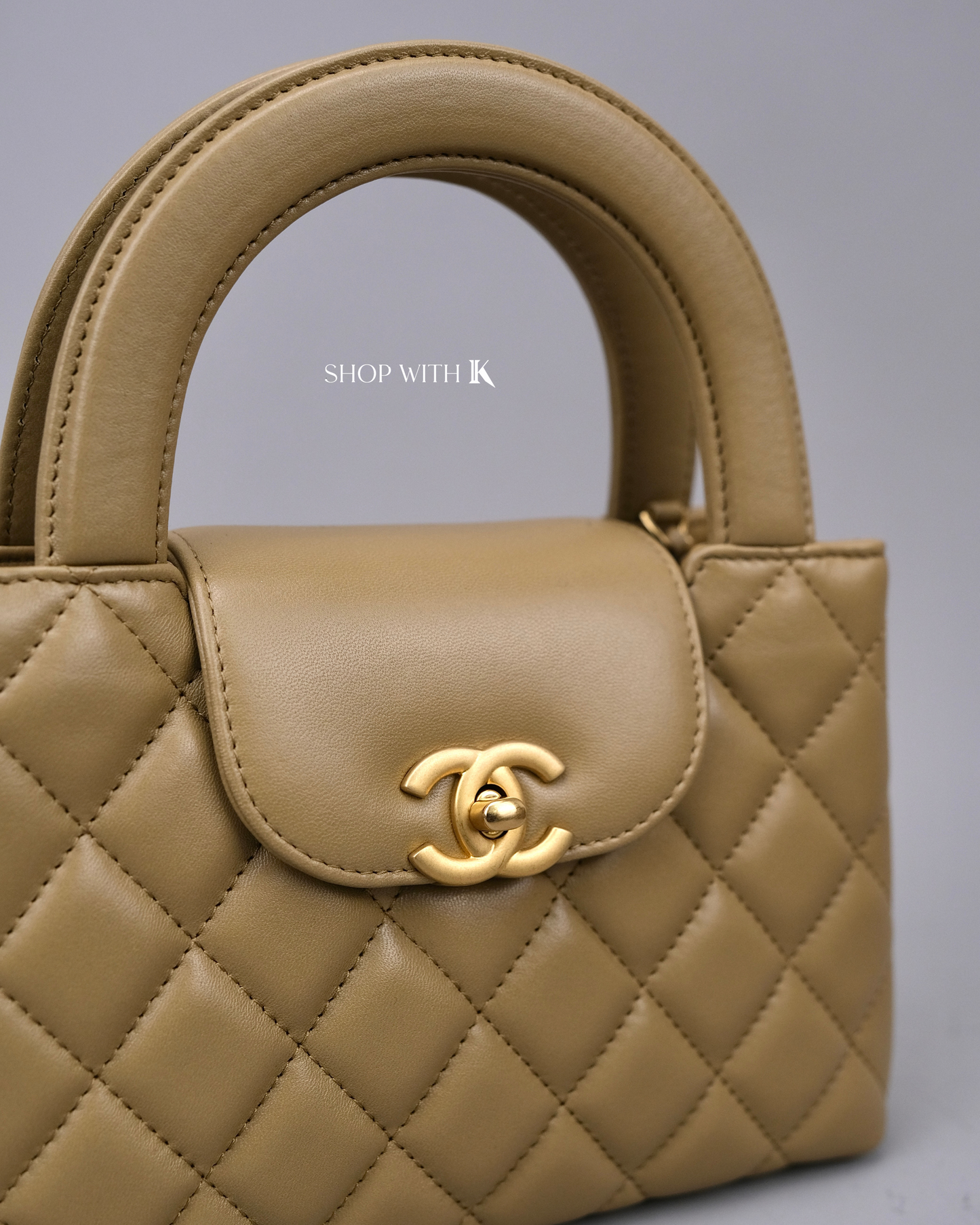 Chanel Mini Kelly Dark Beige GHW