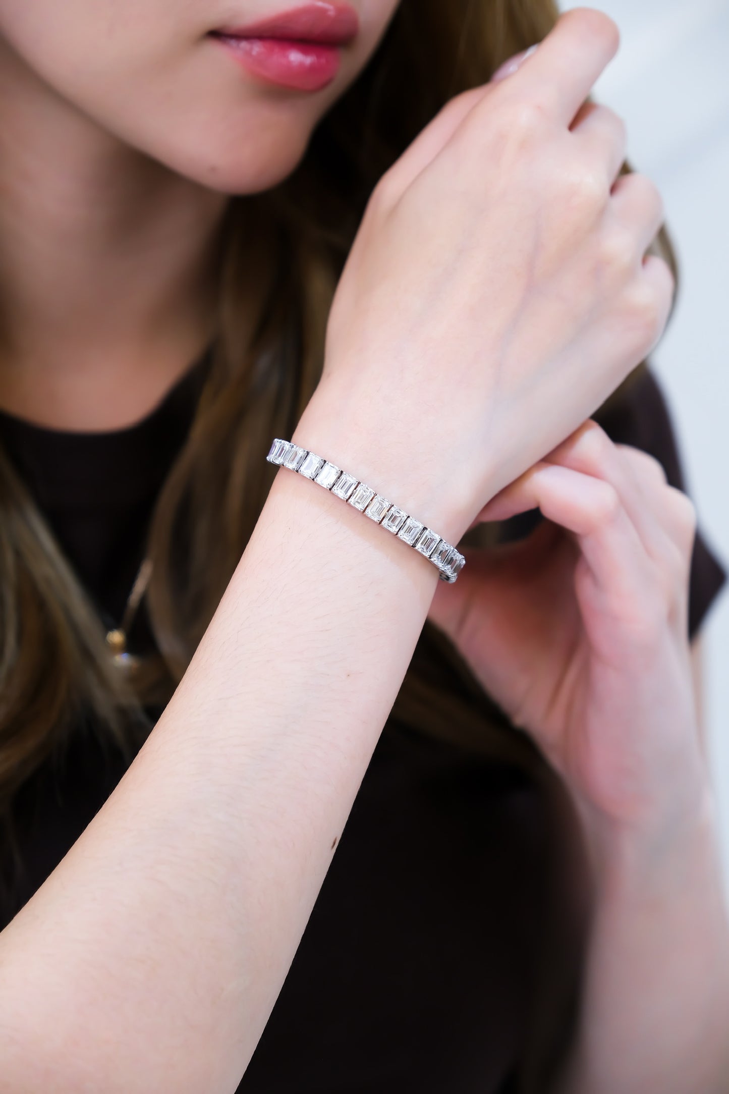 Emerald Diamond Tennis Bracelet