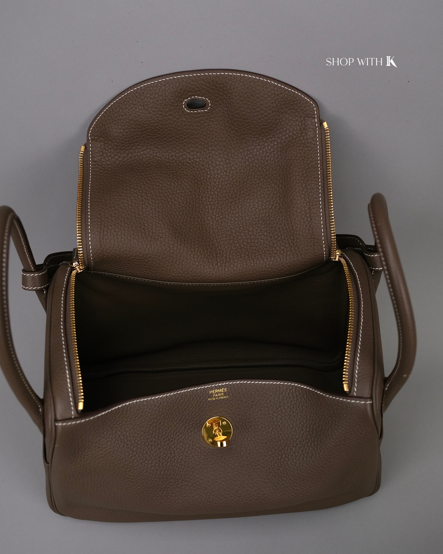 Hermes Lindy 30 Etoupe GHW