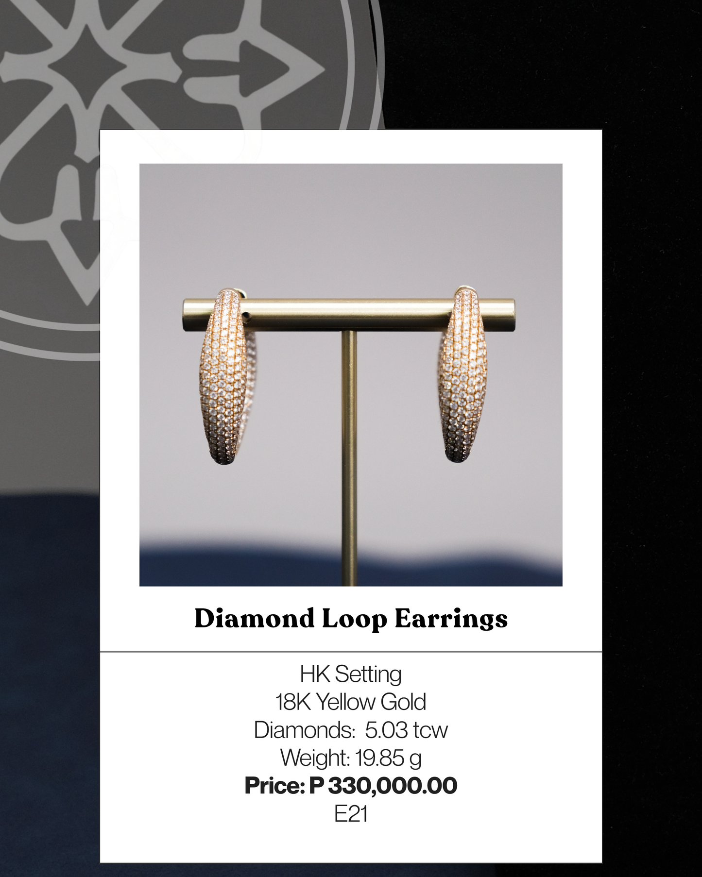 Diamond Loop Earrings