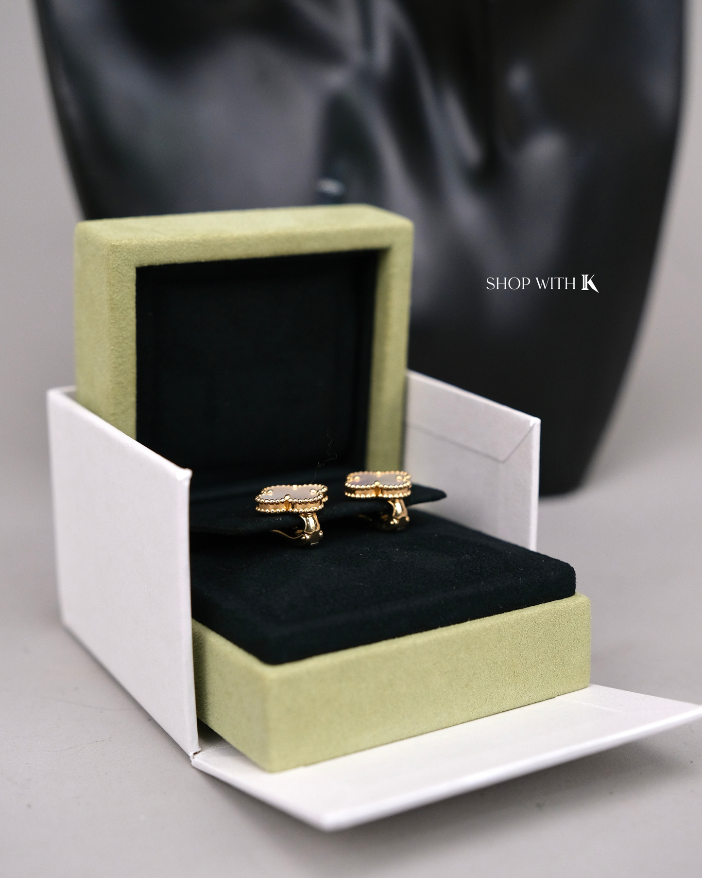 VCA Vintage Alhambra Mother of Pearl Earrings