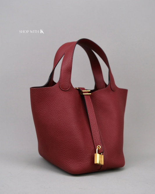Hermes Picotin 18 Rouge H GHW