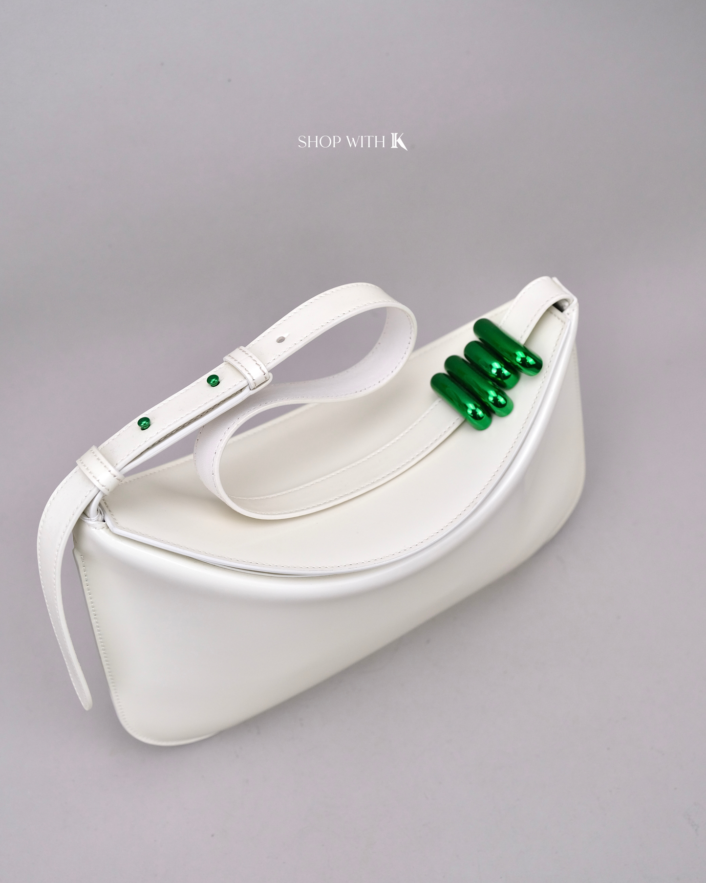 Bottega Veneta Cradle Foldover White