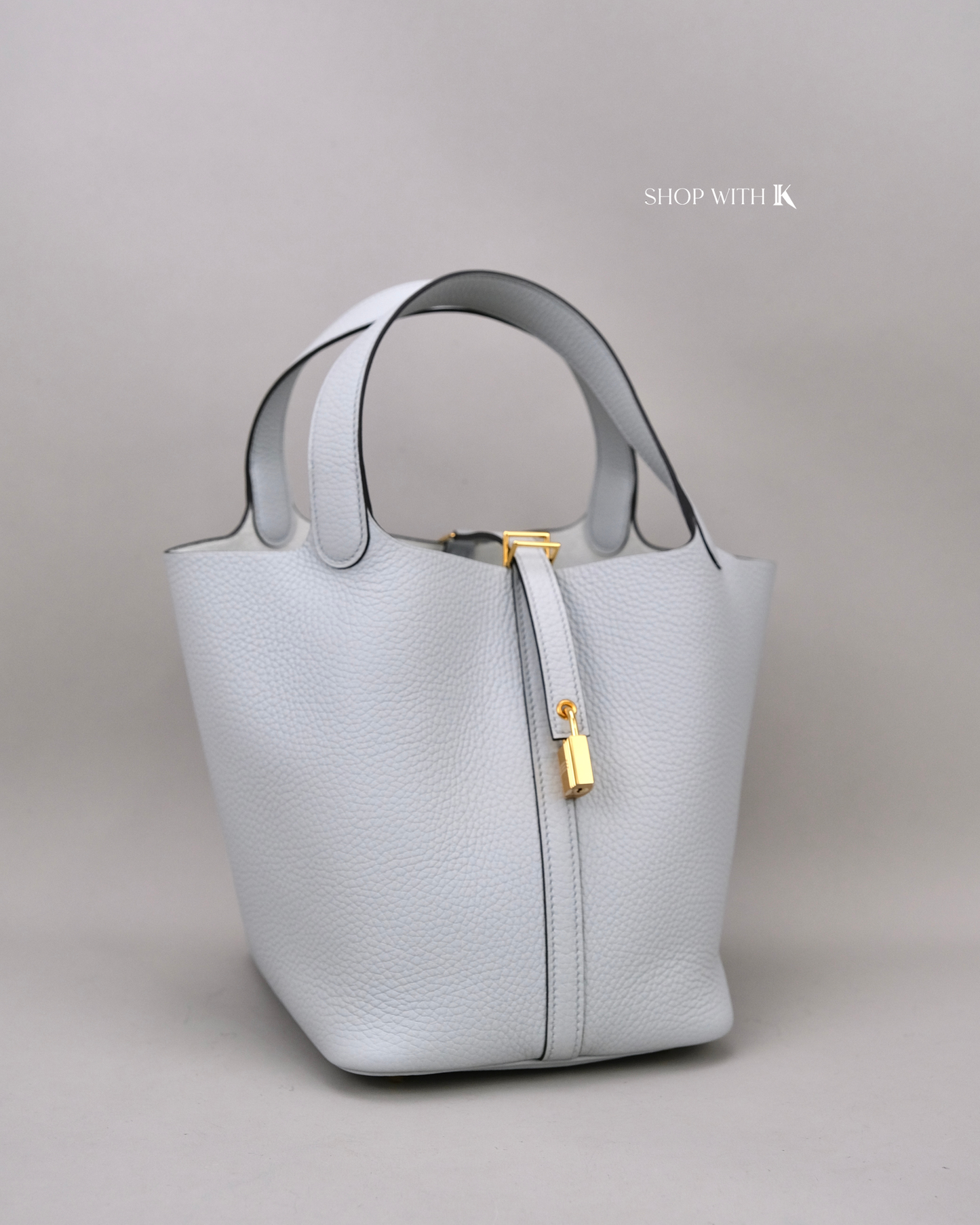 Hermes Picotin 22 Pale Blue GHW