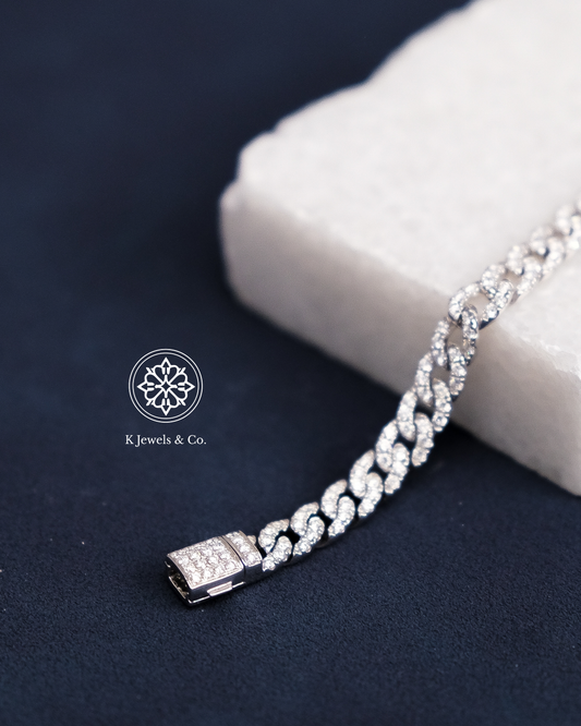 Diamond Chainlink Bracelet White Gold