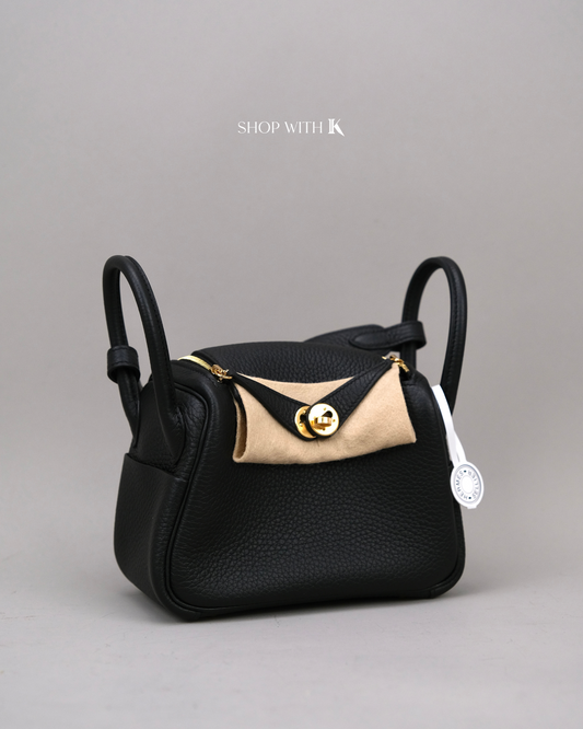 Hermes Mini Lindy Noir GHW